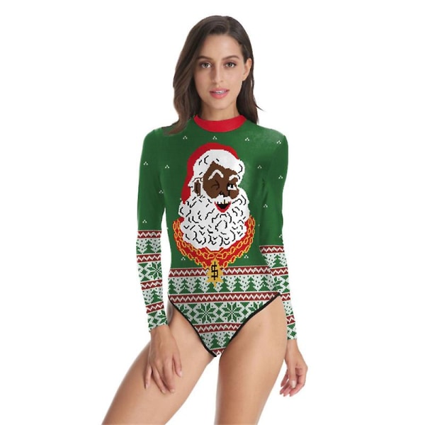 Dametøj En-delt Badetøj Sjove Jule Badetøj Badetøj Monokini SB120-1022 L to XL