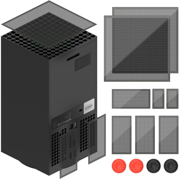 Ventil støvfiltersett for Xbox Series X-konsoll - Forhindrer støvoppbygging - Enkel installasjon