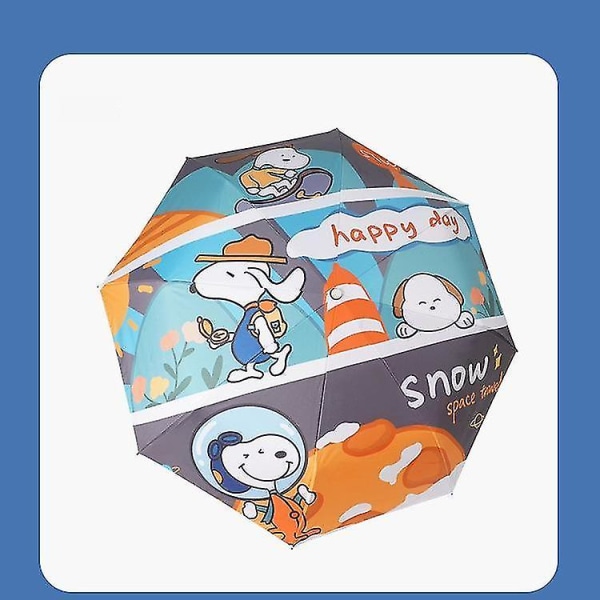 Snoopy-sateenvarjo 2023, kannettava sateen- ja auringonsuojavarjo, automaattinen taittuva varjo, piirretty kawaii anime-lelu lapsille, lahja Three-fold manual 11