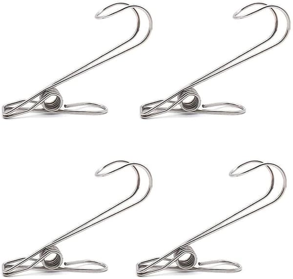 24 stk klesklyper i rustfritt stål, metallklesklyper, rustfrie klesklyper