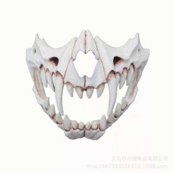 Halloween-pynt Masquerademaske Halloweenmaske Simulering Tiger Tannbein Plast Skrekkmaske