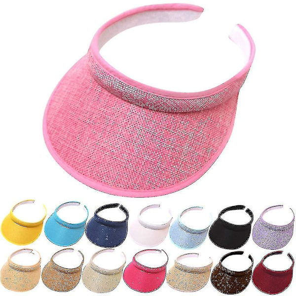 Unisex Visor, Tennis Cap Golf Cap, Udendørs Sports Solhat Til Cykling, Fiskeri, Løbetur, Jogging Og Andre Sportsgrene, UV-beskyttelse Black