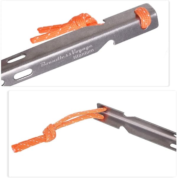4 stk. Titanium Telttanke Ultralette V-formede Telttanke Camping Telttanke Tilbehør Udendørs 160mm Kun