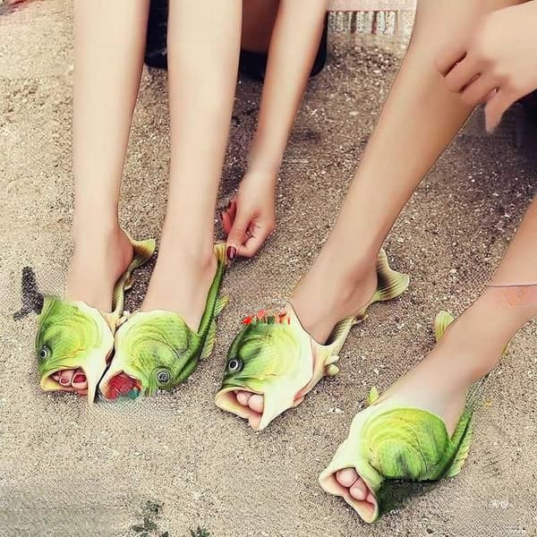 Fisk Hummer Flip Flops - De originale fisketøflene