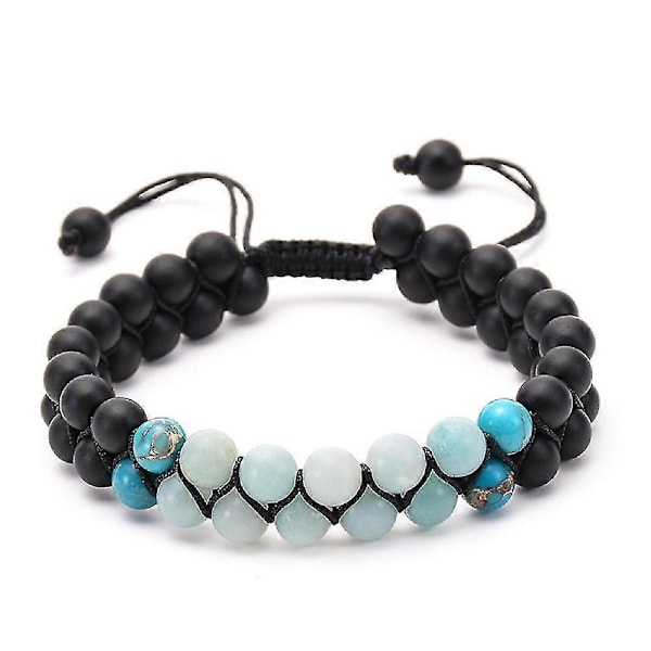 Armbånd til kvinder Perle Armbånd Reiki Armbånd Elastisk Armbånd Dobbelt Række Armbånd Helbredende Armbånd Yoga Perler Armbånd Justerbart Armbånd
