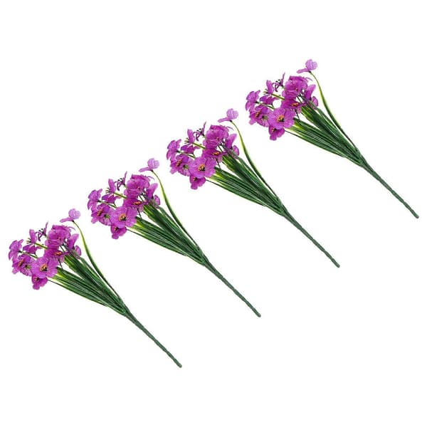 1 Sæt 4 stk. Simulerede Violette Blomster Blomsterarrangement Dekorationer Kunstige Blomster