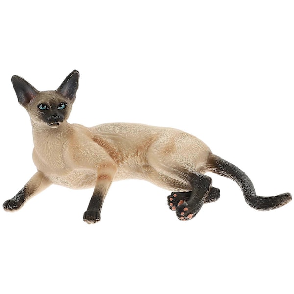 Artificiell Kattmodell Trädgårdskatt Skulptur Bordskatt Figur Inomhus Simulation Katt Figurin