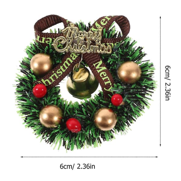 10 st Mini Julkrans Ornament Julgran Hängande Mini Krans