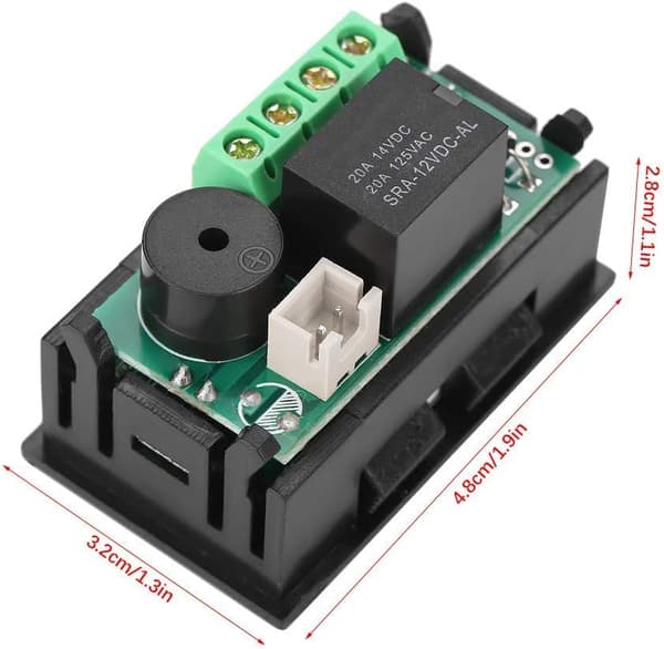 12V Digital Termostat Multifunktionel Termostat med Sensor, Temperaturmålingsområde: -50℃~110℃
