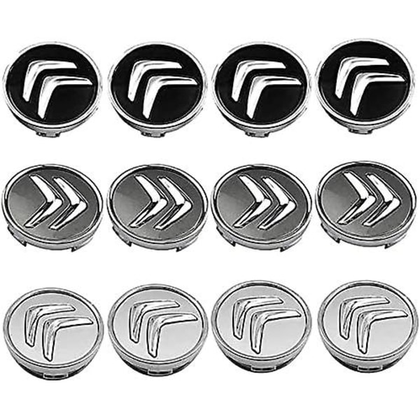 4 stk Navkapsler for Citroen C4 Picasso C3 Berlingo C5 X7 C2 C1 Ds3 Zx Xsara C8 Ds Ds4 60mm, Felg Senterkapsler Med Emblem