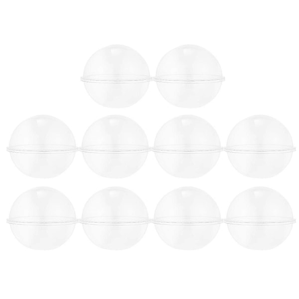 10 stk. Transparent Plastikkagebeholder Kugleformet Kagebeholder Bærbar Mousse Kugle Rund Kagebeholder (350ml Stil)