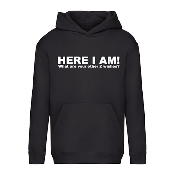 Here I Am - Hættetrøje / Sweater - BØRN sort Svart - 116