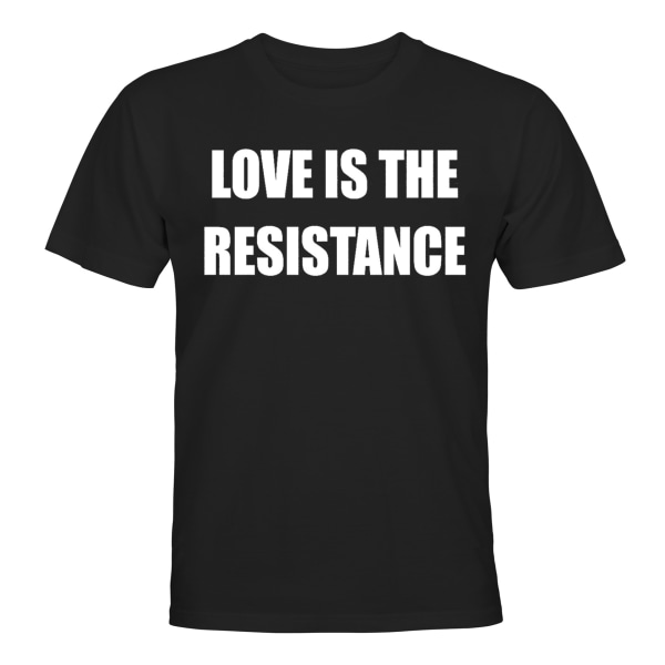 Love is The Resistance - T-SHIRT - HERRE Svart - L