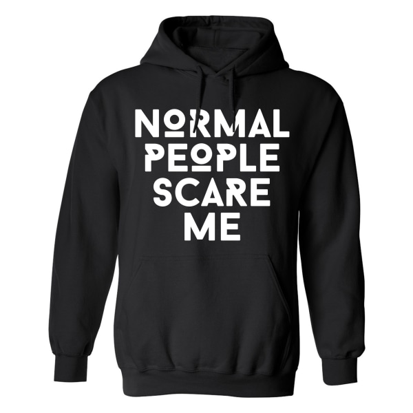 Normal People Scare Me - Hoodie / Tröja - UNISEX Svart - 2XL
