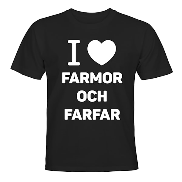 Rakastan mummoa ja isoisää - T-PAITA - LAPSIA musta Svart - 118 / 128