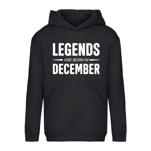 Legends Are Born In December - Hættetrøje / Sweater - BØRN sort Svart - 128