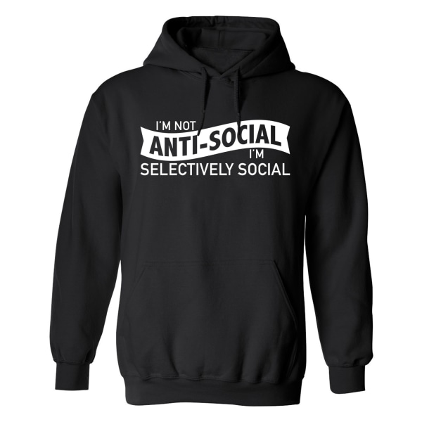 Selectively Social - Hoodie / Tröja - UNISEX Svart - 3XL