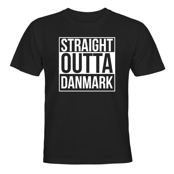 Straight Outta Denmark - T-SHIRT - BØRN sort Svart - 106 / 116
