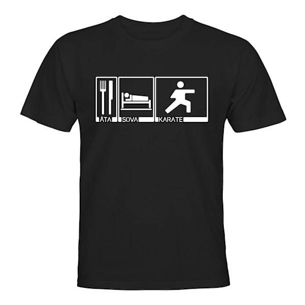 Äta Sova Karate - T-SHIRT - UNISEX Svart - S