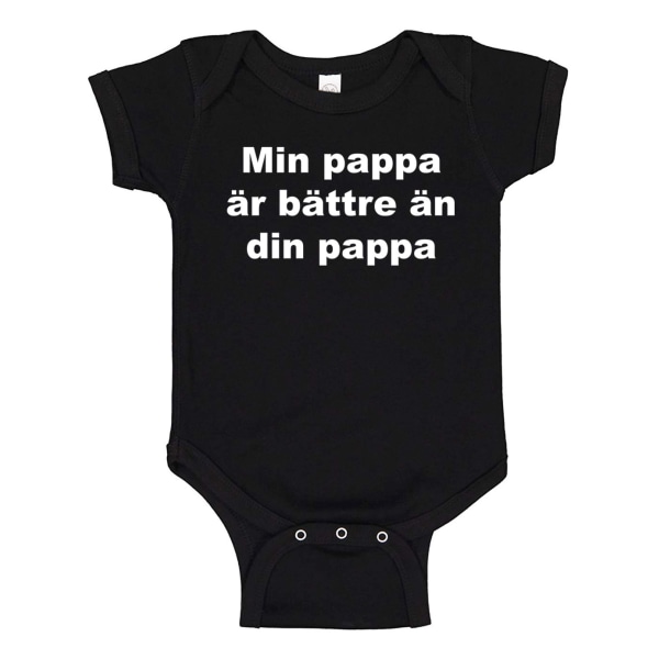 Min far er bedre - babykrop sort Svart - 24 månader