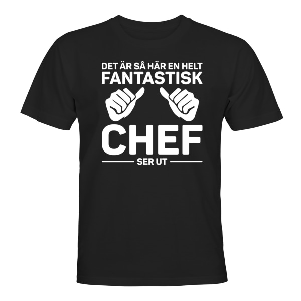 Fantastisk Chef - T-SHIRT - HERR Svart - L