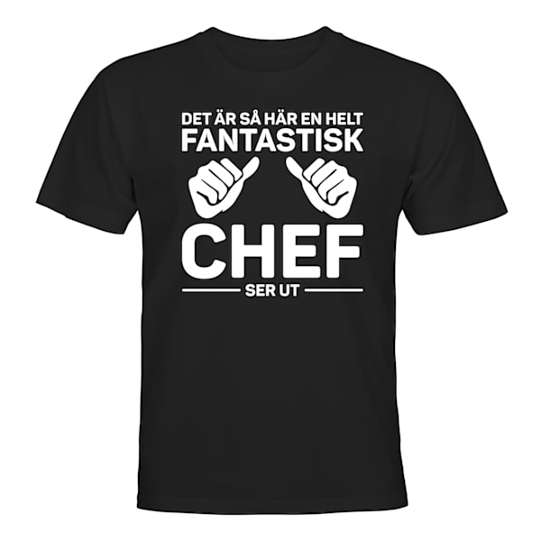 Fantastisk Chef - T-SHIRT - UNISEX Svart - S