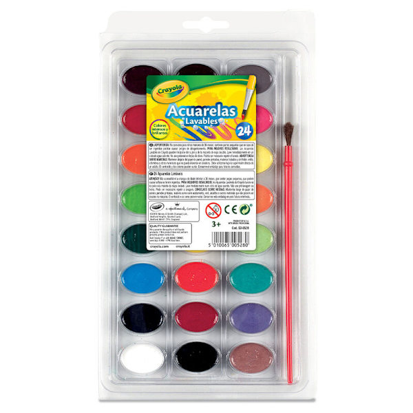 Crayola vaskbare akvareller sett 24