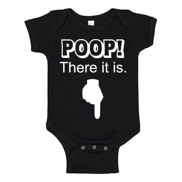 Poop There It is - Baby Body svart Svart - 12 månader