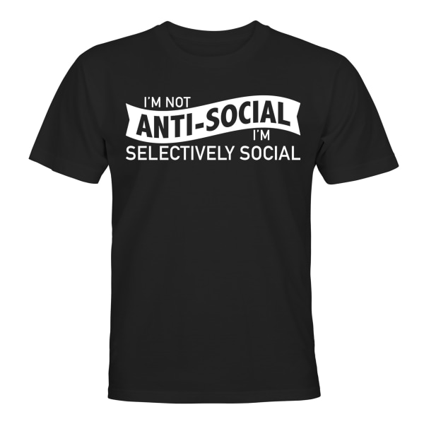 Selectively Social - T-SHIRT - UNISEX Svart - 3XL