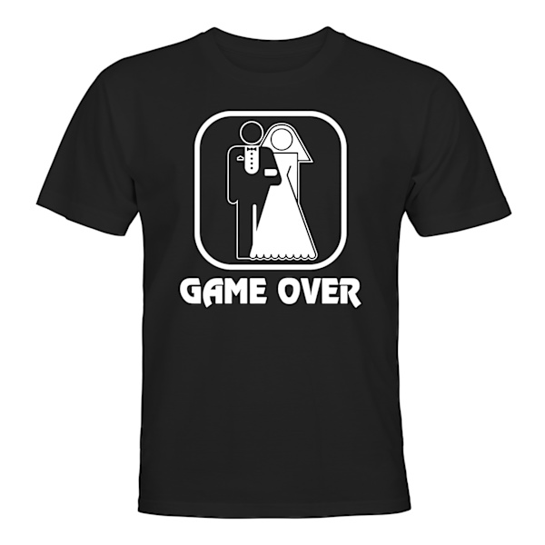 Brudgum Game Over - T-SHIRT - HERR Svart - 2XL