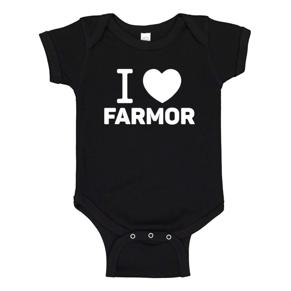 Jag Älskar Farmor - Baby Body svart Svart - 12 månader