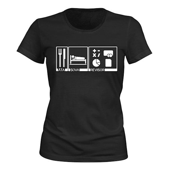 Eat Sleep Auditor - T-SHIRT - DAME sort XS