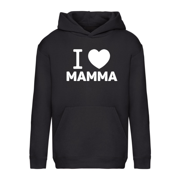 Jag Älskar Mamma - Hoodie / Tröja - BARN svart Svart - 128
