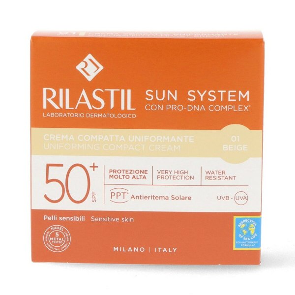Brunt kompaktpulver Rilastil Sun System Beige 10 g
