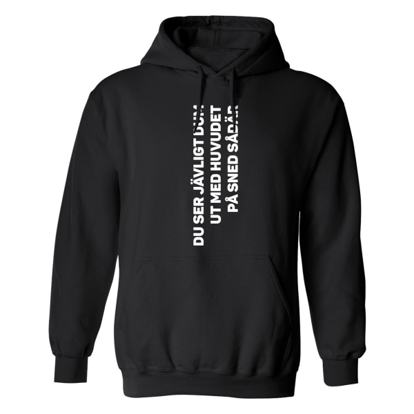 Stupid With Head On Side - Hettegenser / Genser - UNISEX Svart - 5XL