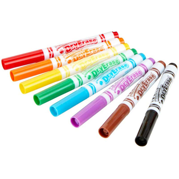 CRAYOLA 8 WASHABLE DRY ERASE MARKERS