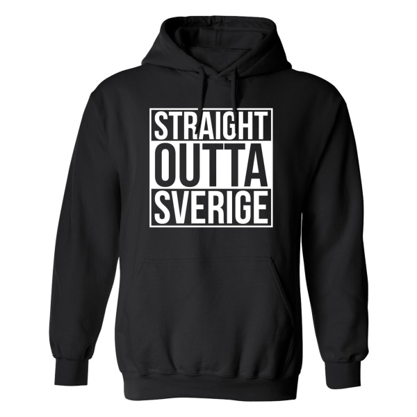 Straight Outta Sweden - Hættetrøje / Sweater - MÆND Svart - 3XL