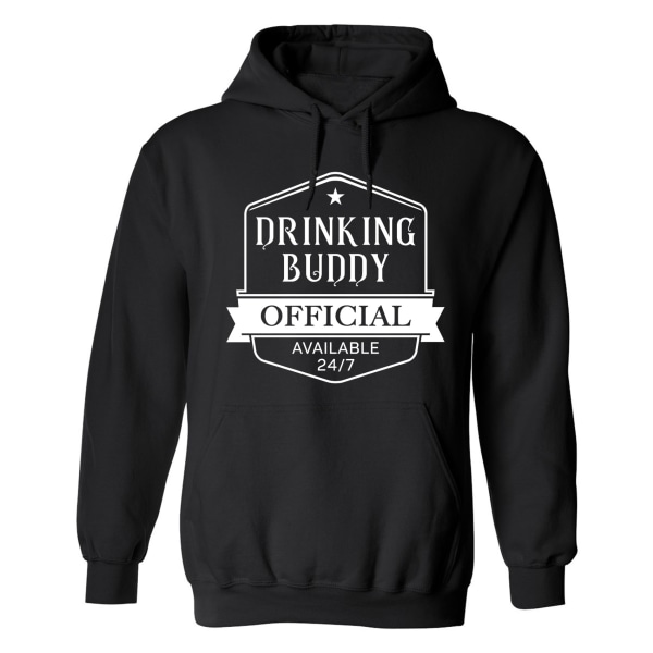 Drinking Buddy - Hættetrøje / Sweater - MÆND Svart - XL