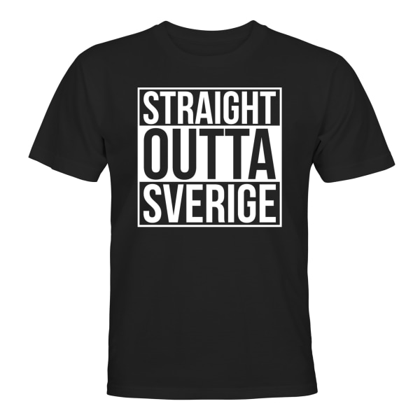 Straight Outta Sweden - T-PAITA - UNISEX Svart - 4XL