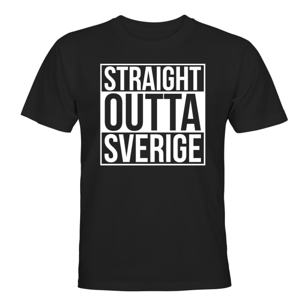 Straight Outta Sweden - T-PAITA - UNISEX Svart - S