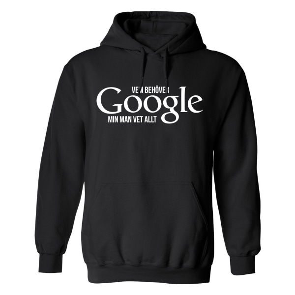 Vem Behöver Google - Hoodie / Tröja - DAM Svart - 3XL