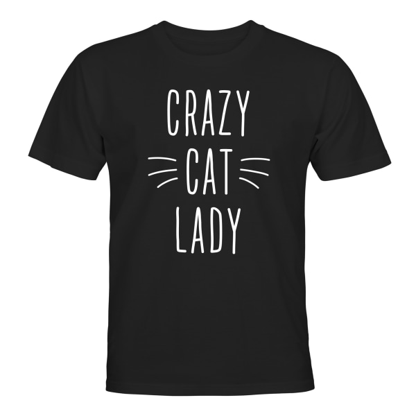 Crazy Cat Lady - T-PAITA - UNISEX Svart - 3XL