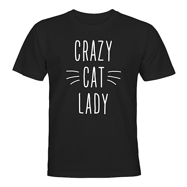 Crazy Cat Lady - T-SHIRT - MÆND Svart - 2XL