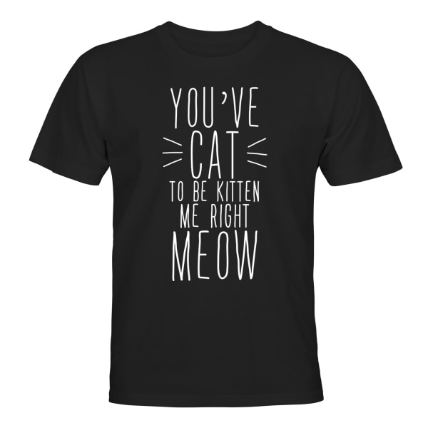 Youve Cat To Be Kitten Me Right Meow - T-SHIRT - MÆND Svart - 3XL