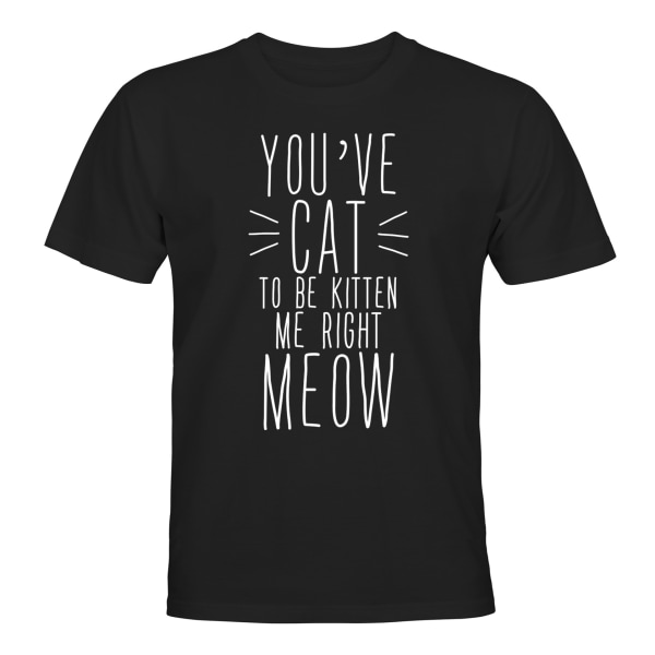 Youve Cat To Be Kitten Me Right Miau - T-PAITA - MIESTEN Svart - 3XL