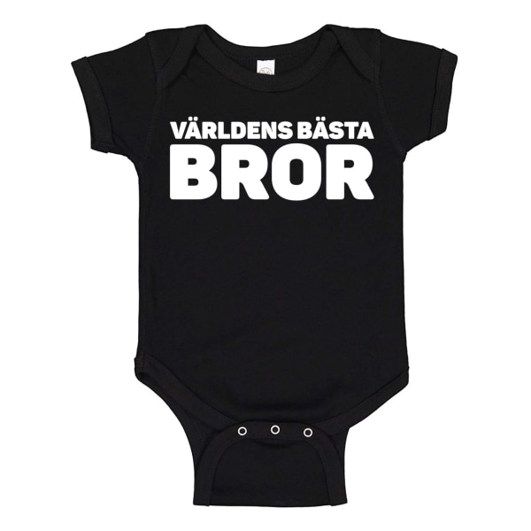 Verdens beste bror - Babykropp svart Svart - 24 månader