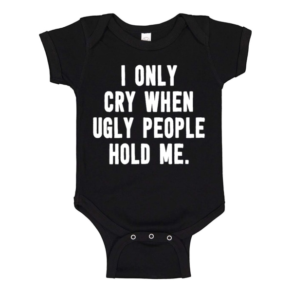 I Only Cry When - Baby Body sort Svart - 6 månader