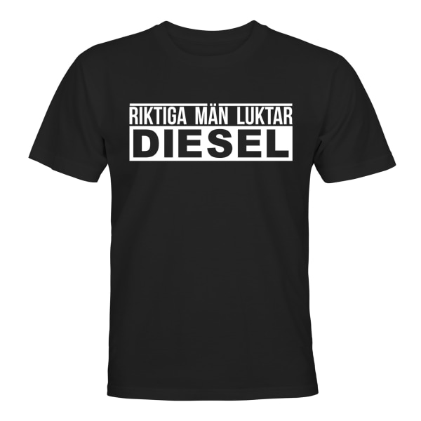 Rigtige Mænd Smell Diesel - T-SHIRT - MÆND Svart - 2XL