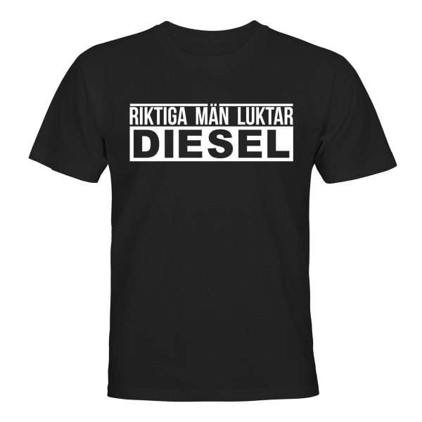 Riktiga Män Luktar Diesel - T-SHIRT - HERR Svart - 5XL
