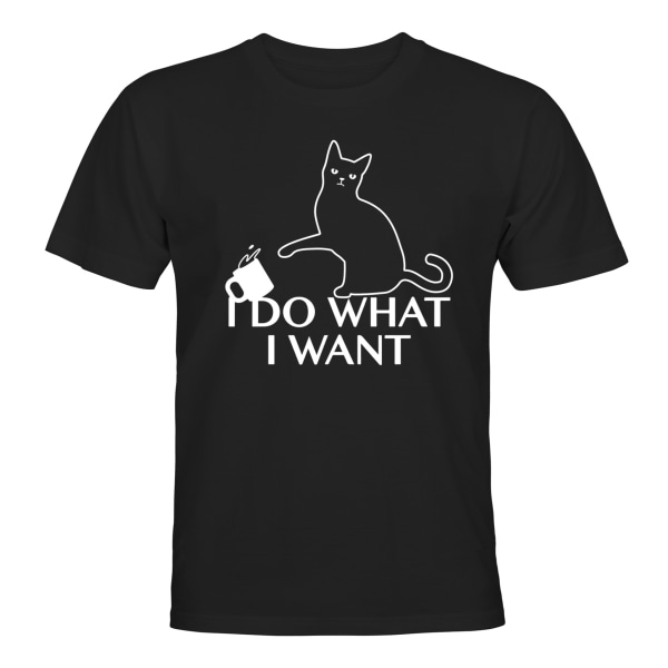 Cat I Do What I Want - T-PAITA - UNISEX Svart - S